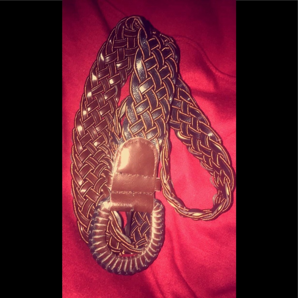 Beautiful brown leather belt